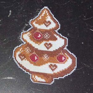 Broderad pepparkaksgran